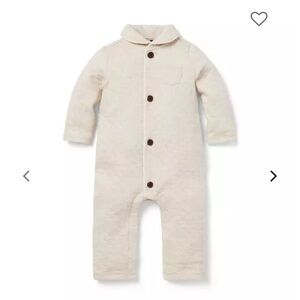 Janie and Jack Baby Quilted Shawl Collar One-Piece Size: 0-3 months